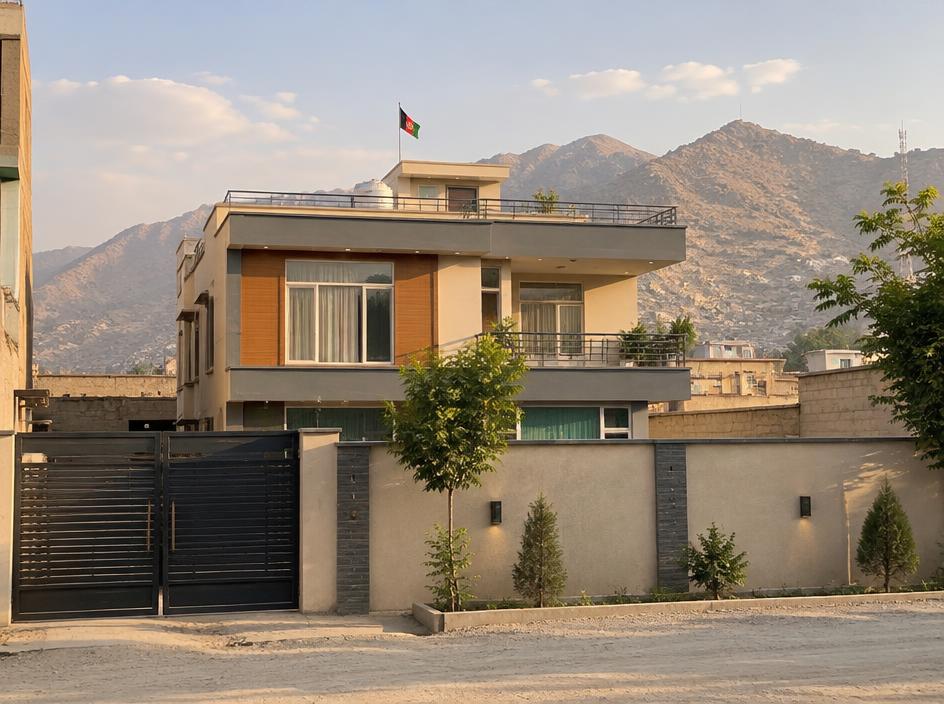 حویلی دو منزله با باغچه